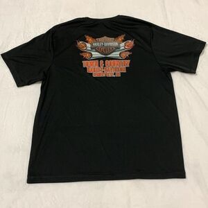 Harley Davidson Graphic Print Shirt Cement City Michigan XXL